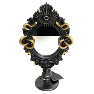 NEW Halloween Gothic CHRISTIAN SIRIANO NEW YORK Framed Mirror W/ Gold Snakes